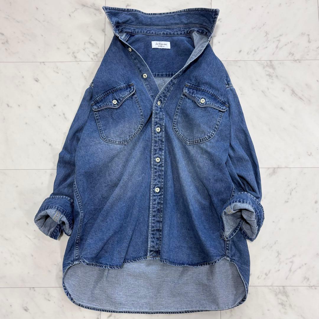 美品✨スローブイエナ　LE DENIM BDUシャツ　デニムシャツ　2025AW