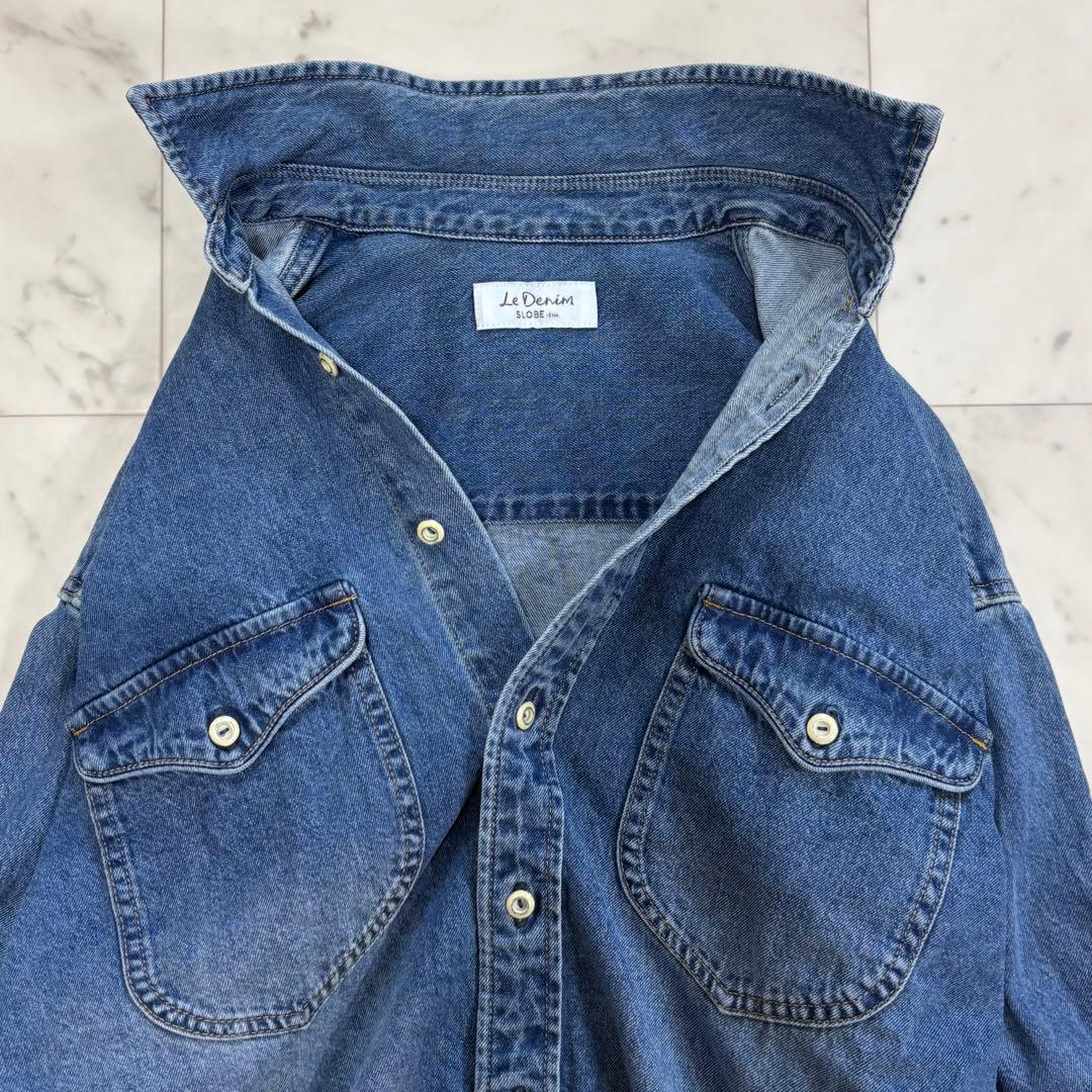 美品✨スローブイエナ　LE DENIM BDUシャツ　デニムシャツ　2025AW