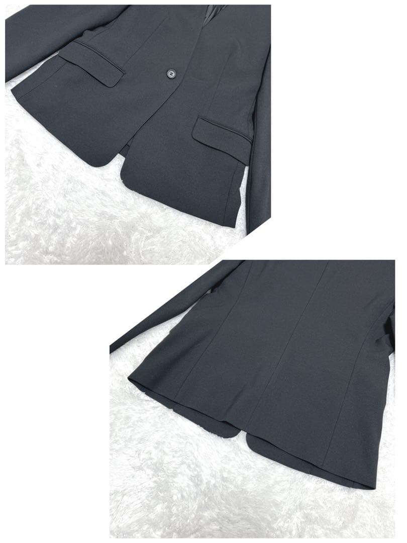 【美品】PLST ウォームリザーブカラーレスジャケット　パンツ　黒　セットアップ