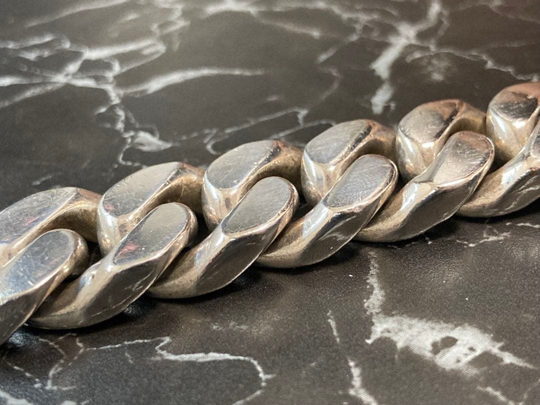 [51] Silver925 / 150g 2面 喜平ブレスレット ヴィンテージ