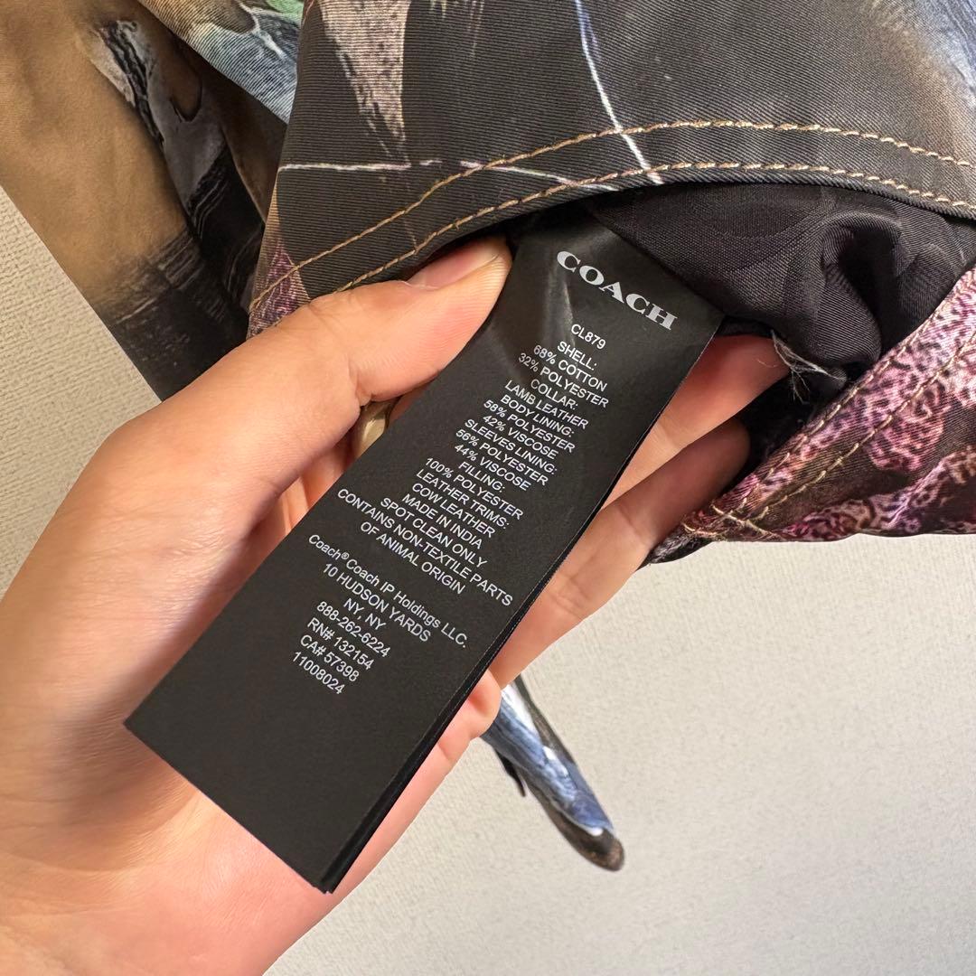 COACH MINT + SERF コラボ 羊革切替 ジャケット 総柄 美品