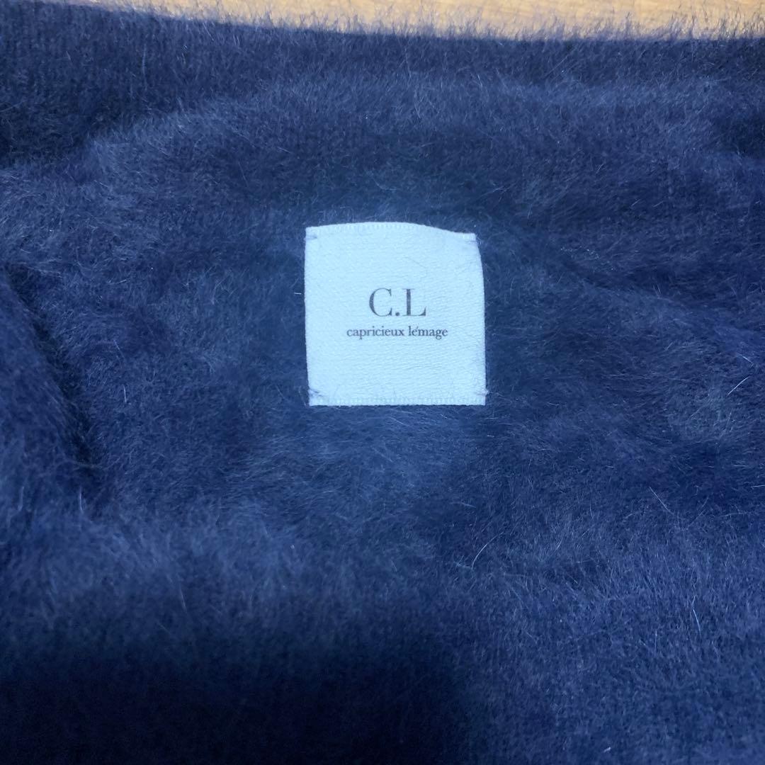 カプリシュレマージュ　FOXカシミヤボートネックニット