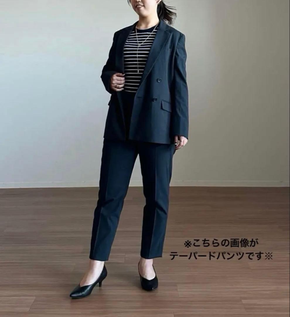 PLST　リネンブレンド ダブルジャケット＆テーパードパンツ　セットアップ