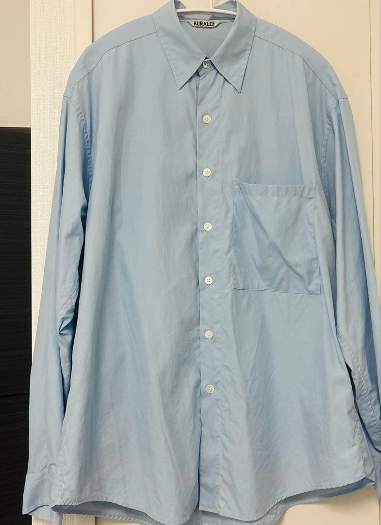 トップス AURALEE 24ss WASHED FINX TWILL BIGSHIRT