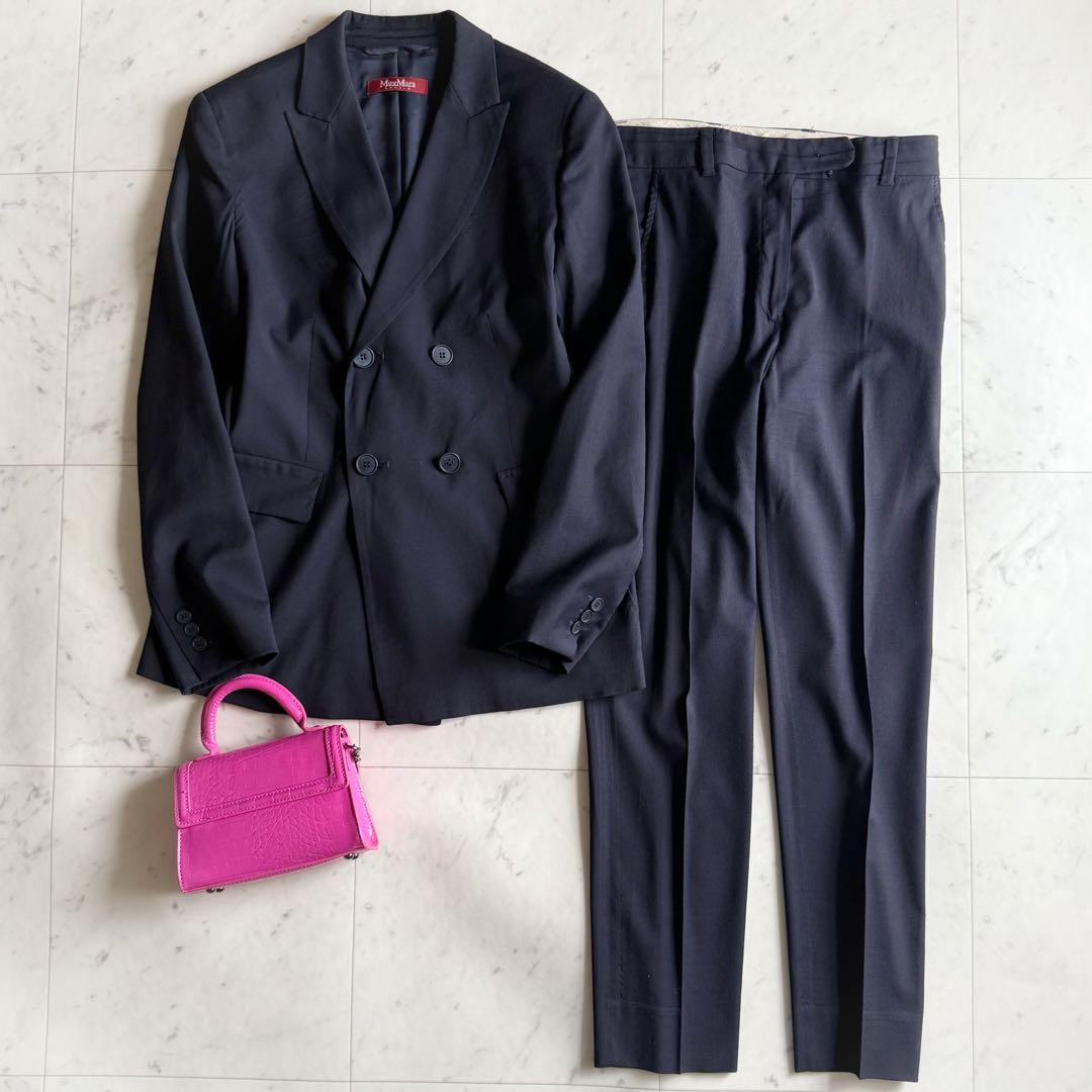 美品 マックスマーラSTUDIO ダブルテーラードジャケットパンツ セットアップ