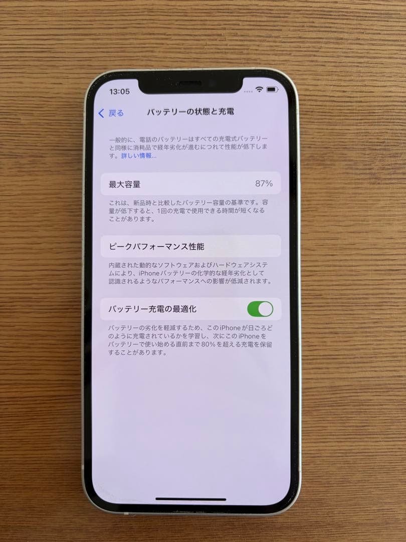 Apple iPhone12 64GB 最大容量87%
