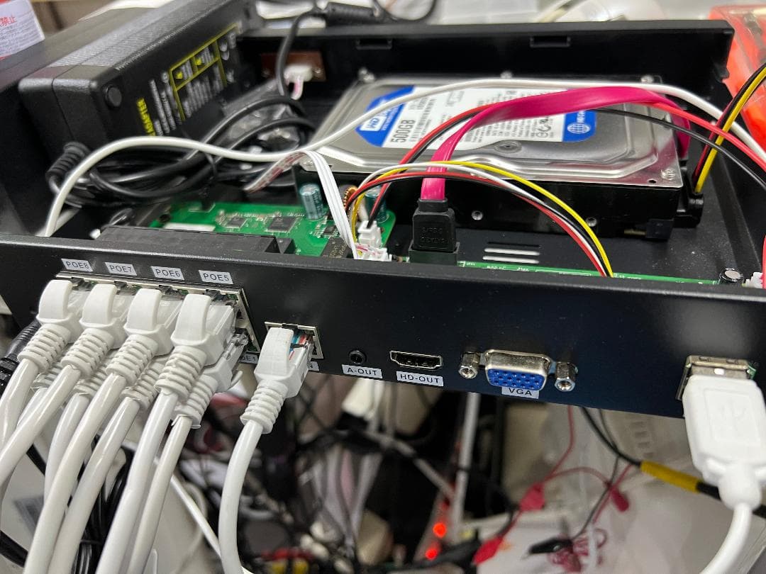 POE防犯カメラ500万画素4台 NVRセット H.265