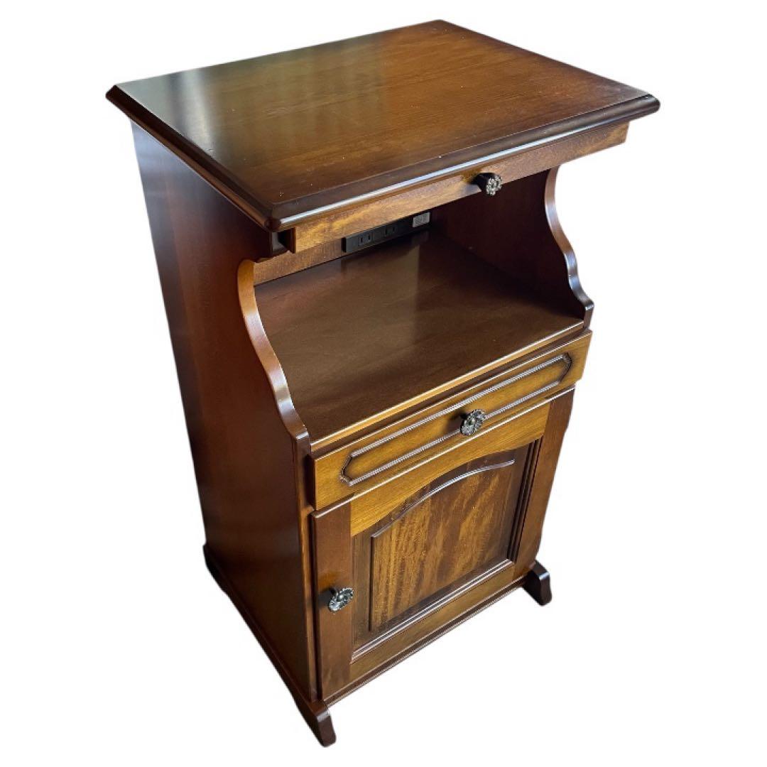 Karimokuカリモク コロニアル 花台 収納棚 レトロモダン家具