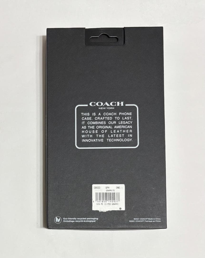 【正規品】 コーチ iPhone13 pro 対応 ケース GRAPHITE