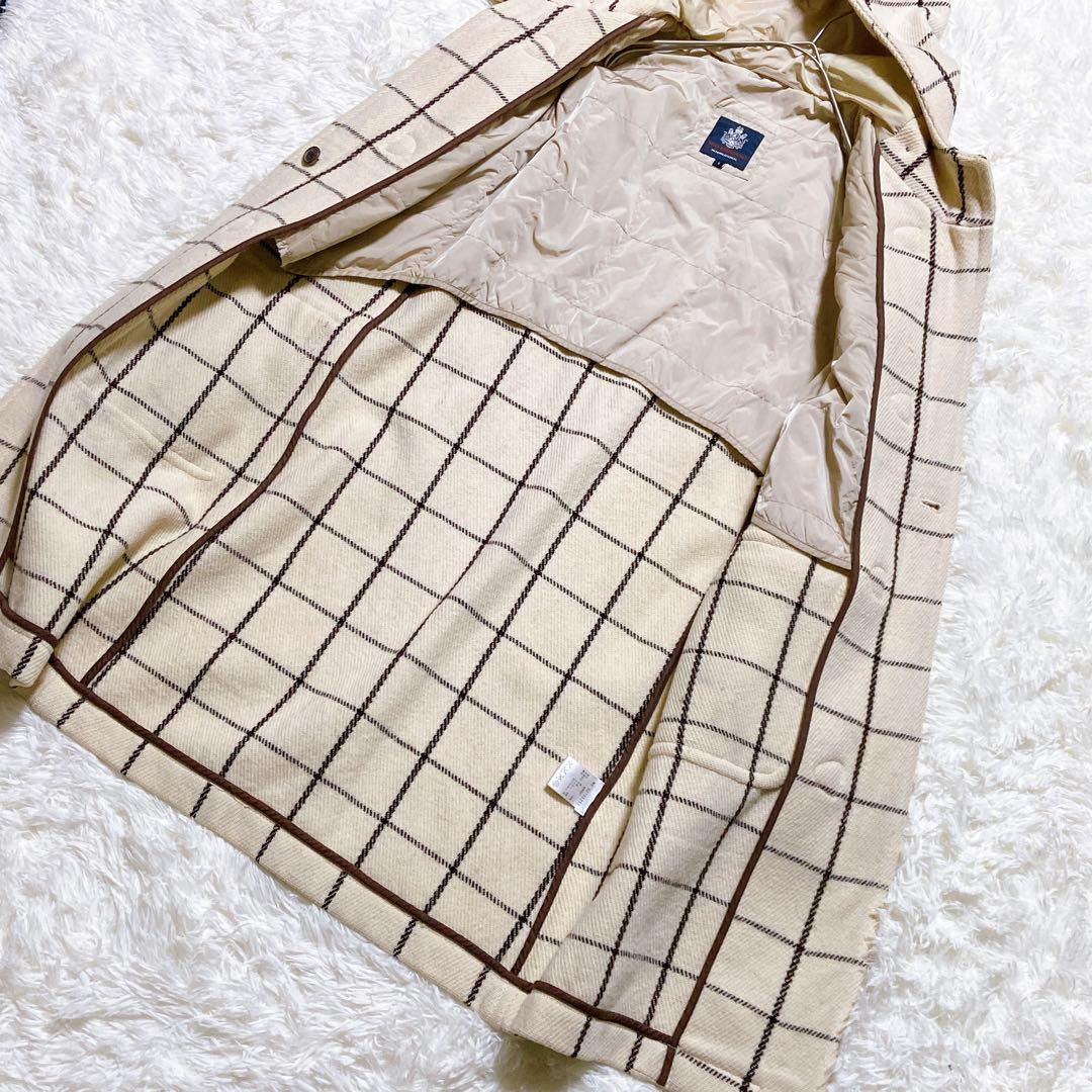 美品☆オールドイングランド　ダッフルコート　チェック柄　希少　レディース　S