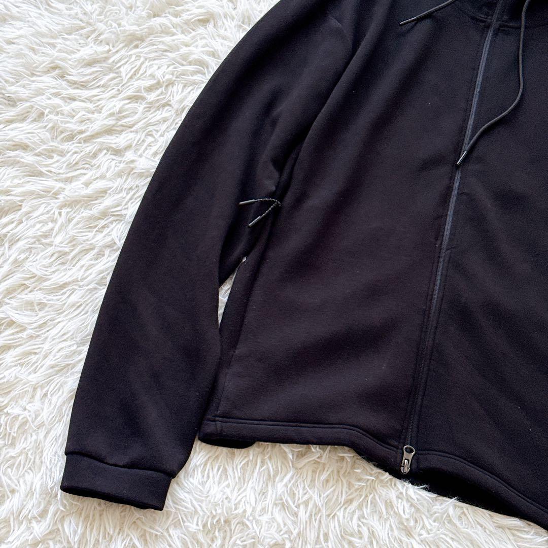 XLサイズ✨1PIU1UGUALE3 ロゴパーカー フーディ フルジップ 黒