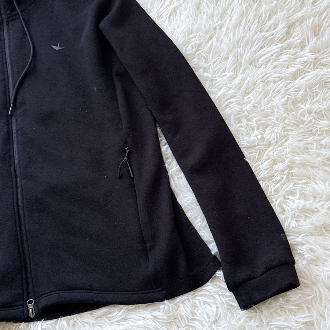 XLサイズ✨1PIU1UGUALE3 ロゴパーカー フーディ フルジップ 黒