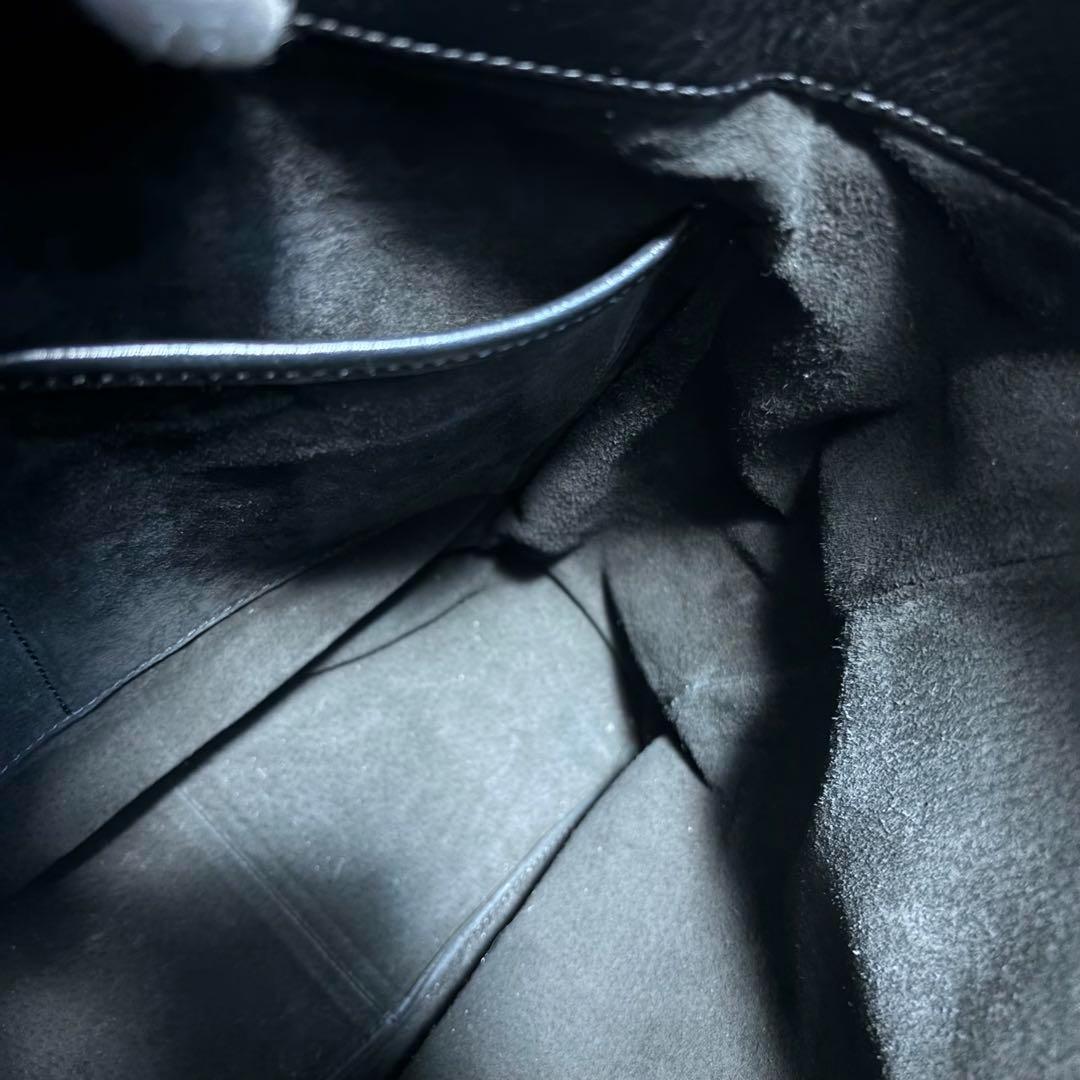 p*n様 ヒロフ ランポ リュック バックパック 2way A4 レザー 黒