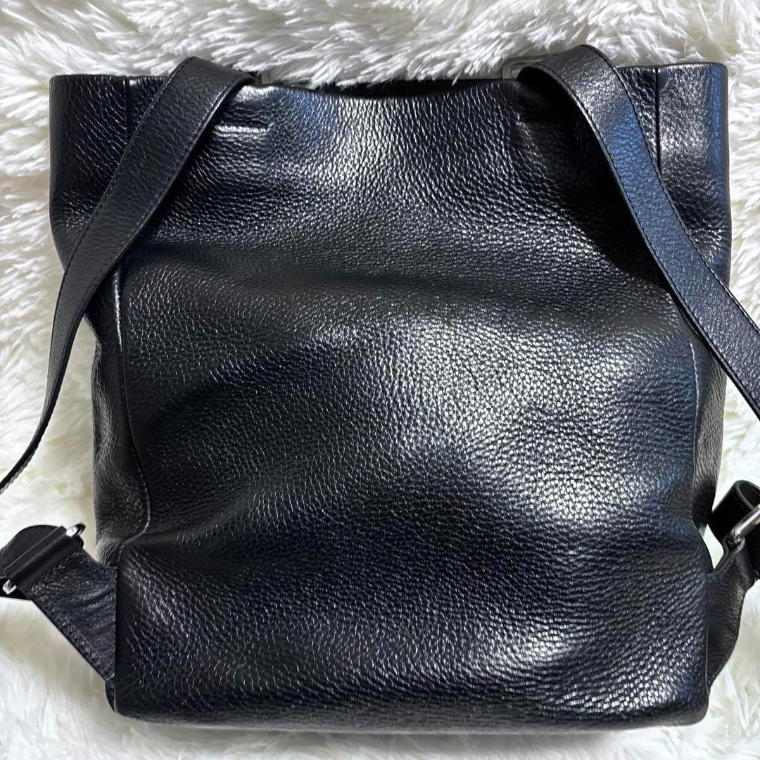 p*n様 ヒロフ ランポ リュック バックパック 2way A4 レザー 黒