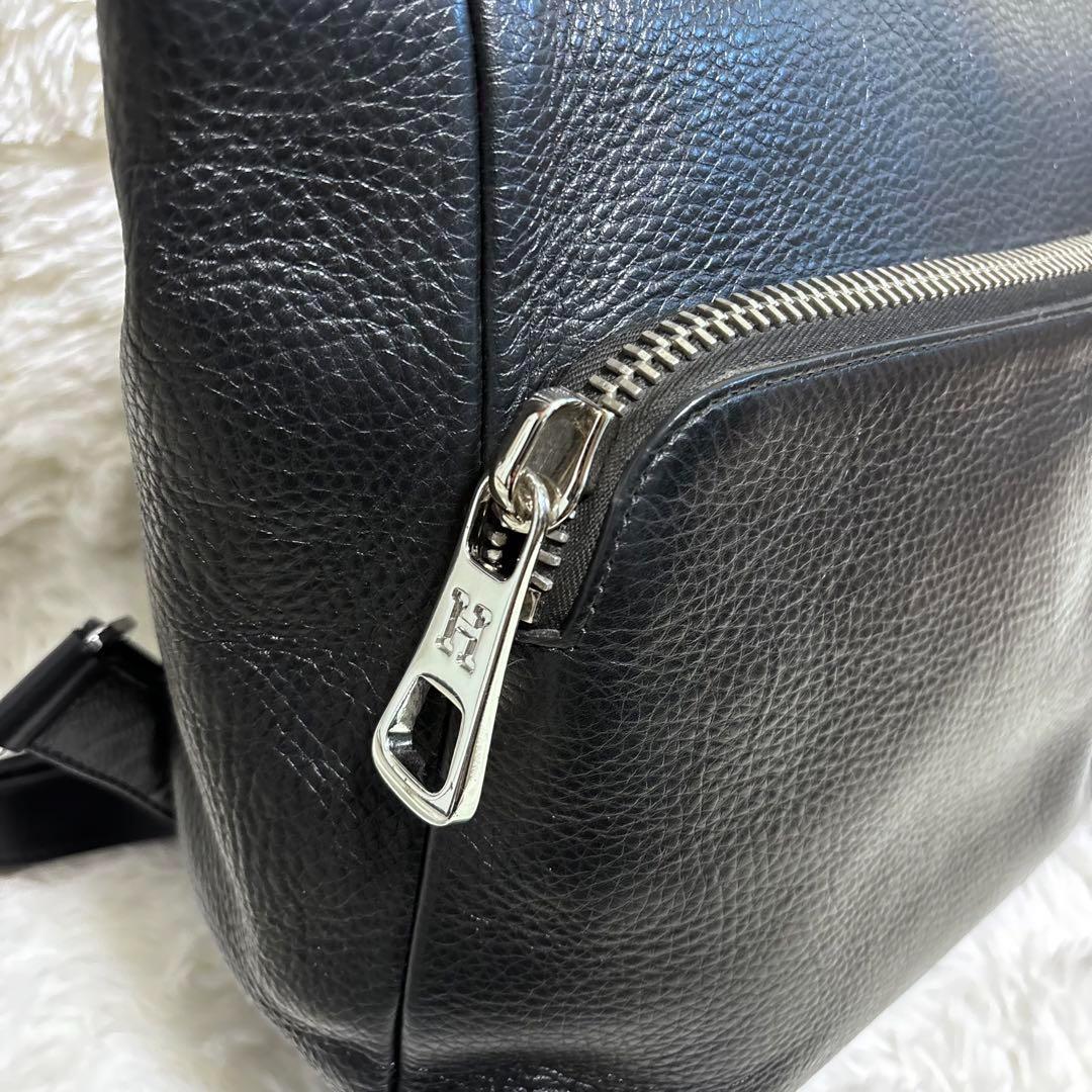 p*n様 ヒロフ ランポ リュック バックパック 2way A4 レザー 黒