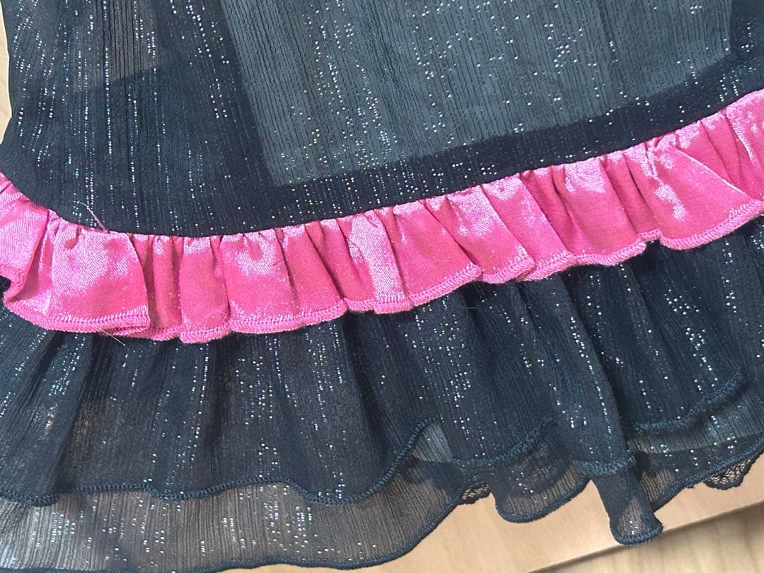 GOLDS♡肩紐ゴールドプレート♡バックルベルト♡シャイニー素材×ピンク♡キャミ