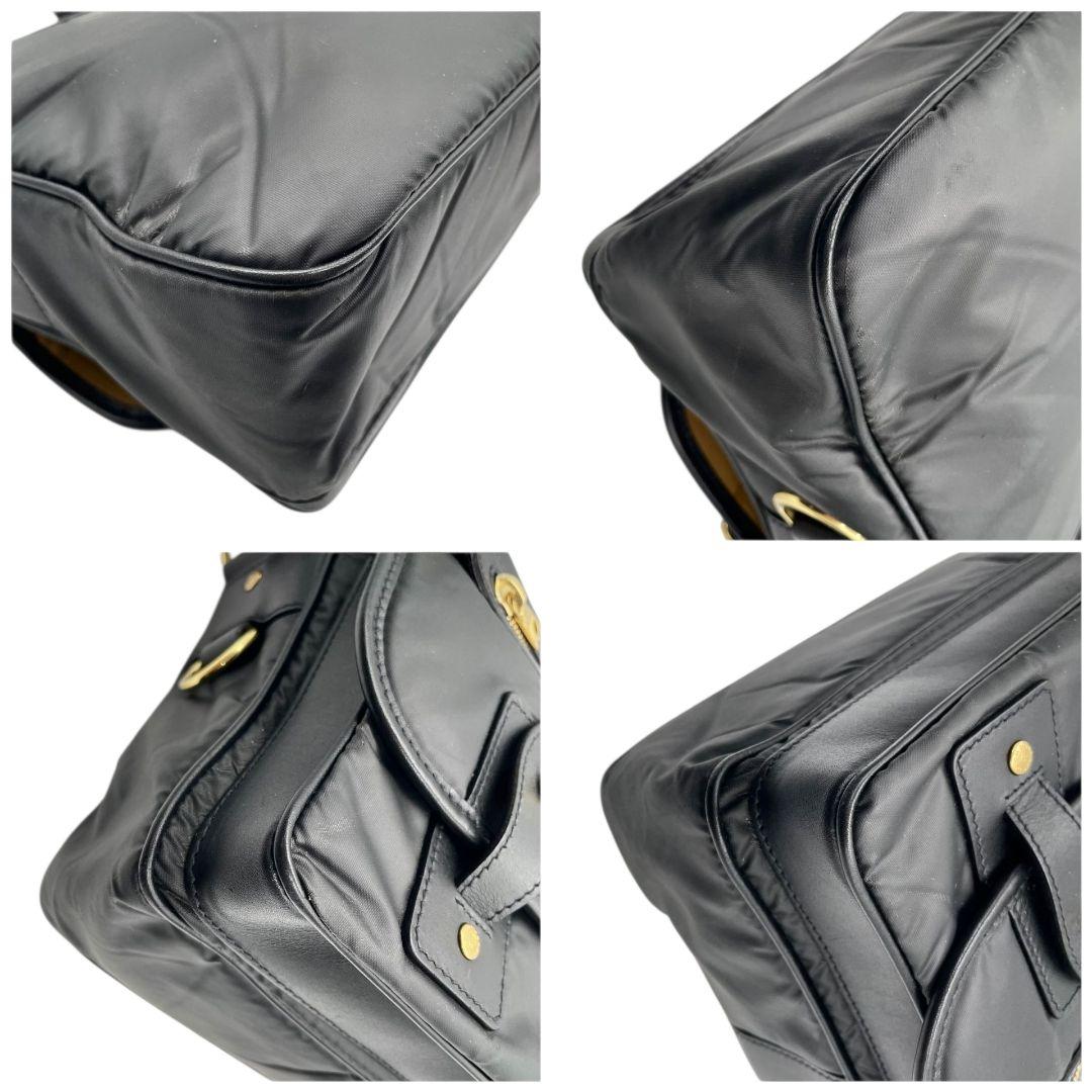 美品　ハンティングワールド　ショルダーバッグ　黒　メッセンジャー　A4可　s35