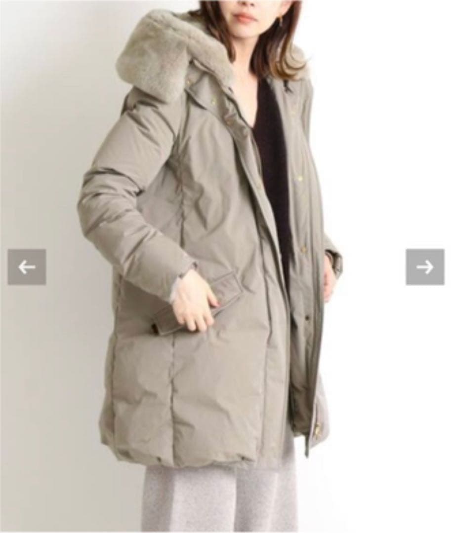 ウールリッチ IENA別注 ダウン COCOON ESKIMO グレージュ　S