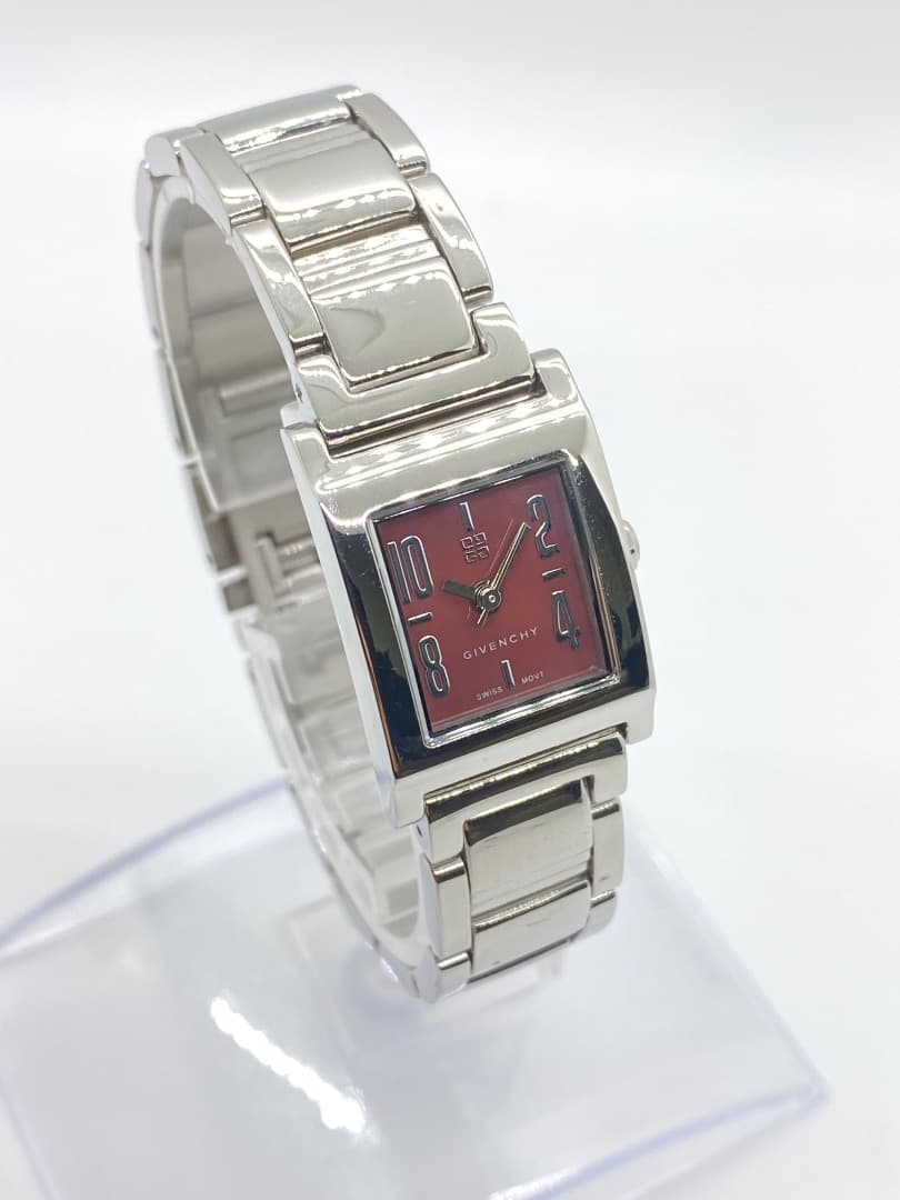 【希少・新品電池】ジバンシー タンク スクエア ボルドー レッド