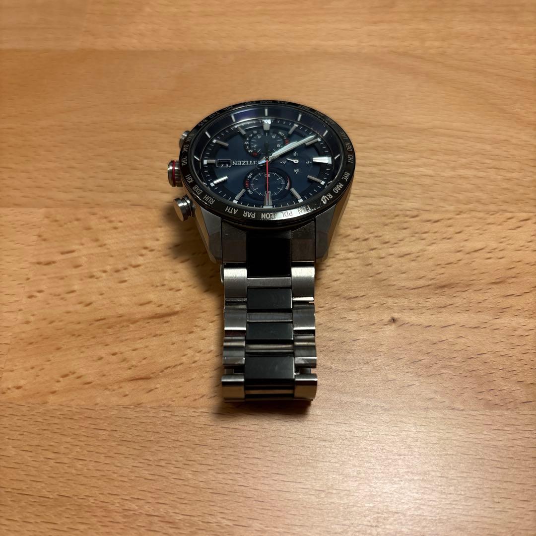 CITIZEN クロノグラフ 時計 ネイビー