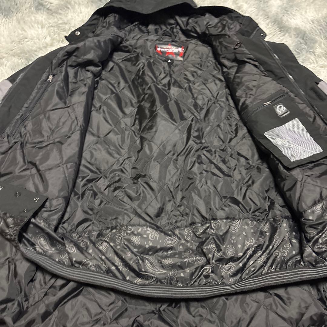 【超美品】PANTHER スノーボードウェアセット Lsize黒赤