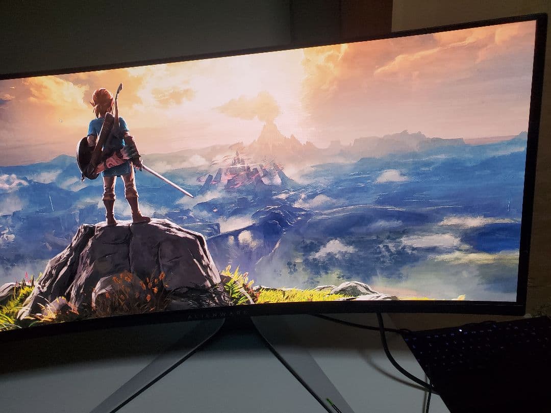 Dell aw3423dw alienware 量子ドット有機EL 湾曲モニター