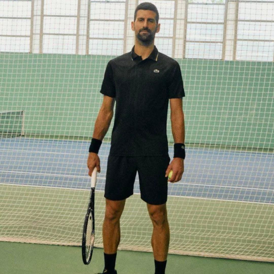 ラコステ ノバク ジョコビッチ テニスウェア ポロシャツ 新品 黒