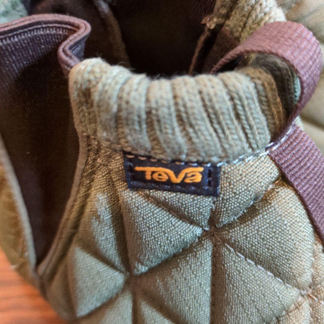 Teva キルティングショートブーツ オリーブグリーン