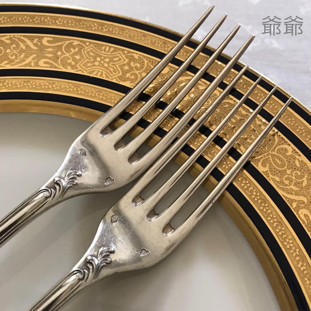 クリストフル／純銀 スターリングシルバー フォーク&スプーン １組「マルリー」