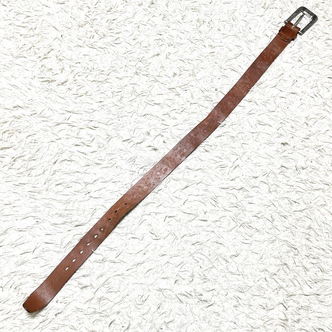 美品● ディースクエアード ベルト スタッズ ブラウン レザー