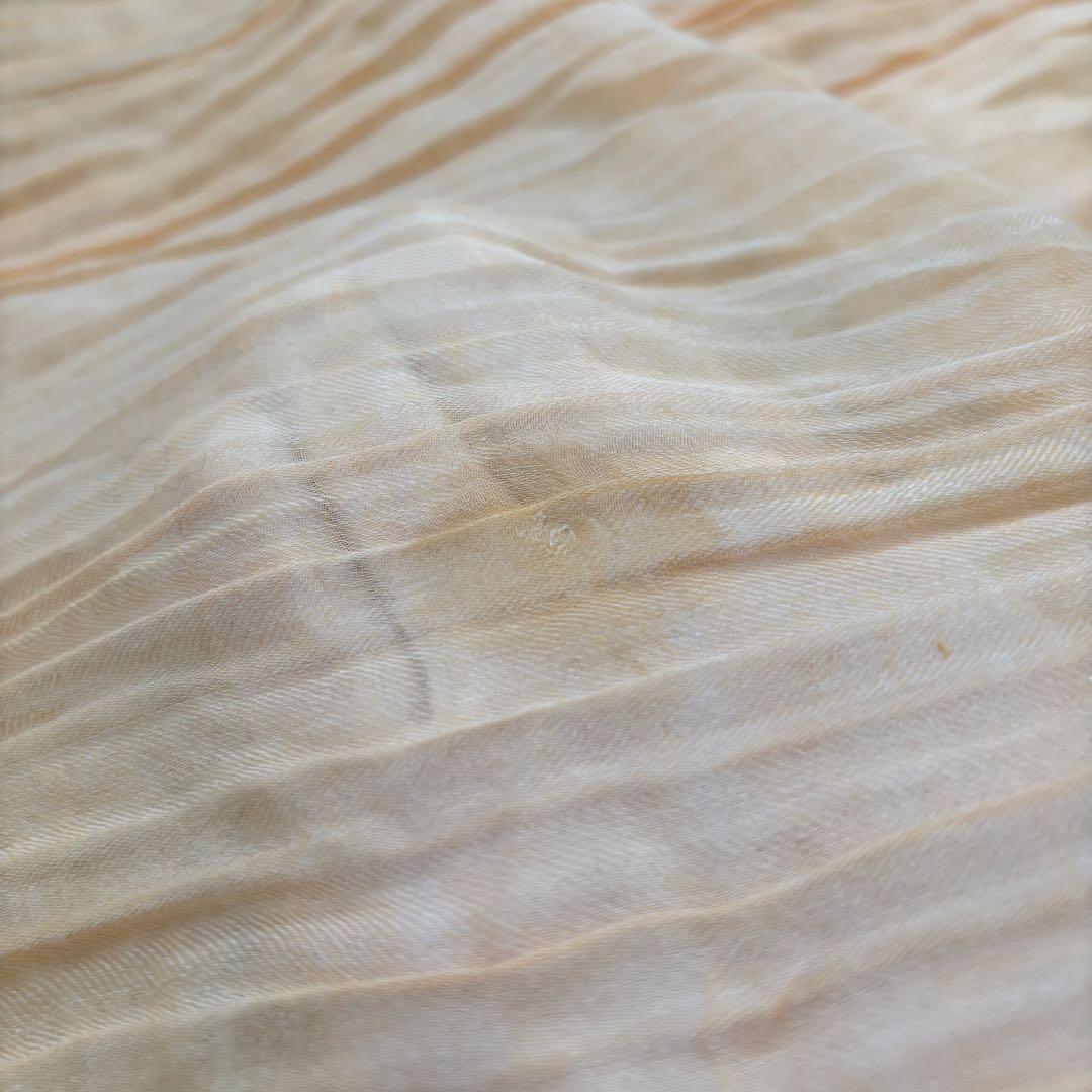 HERMÈS エルメス Hロゴ コットン ショール ストール マフラー オレンジ