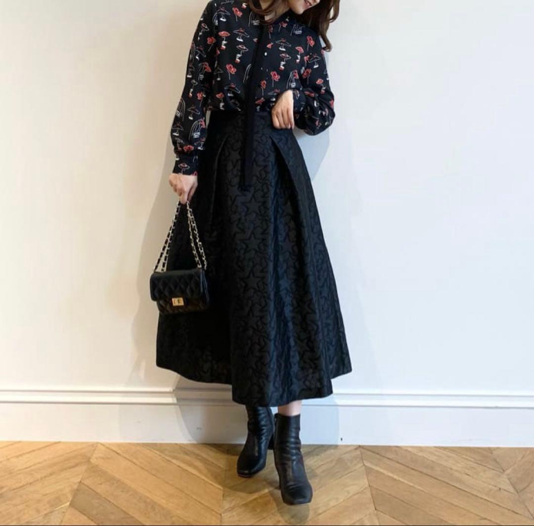 アルアバイル　ルルウィルビー ドローイング配色リボンブラウス