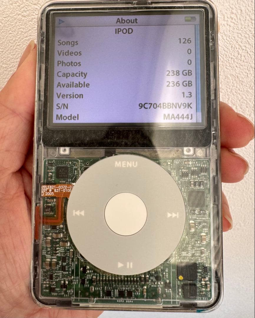 iPod classic 第5世代 カスタム 256GB 新品電池 バックパネル