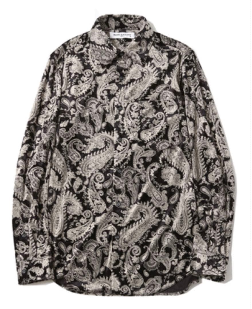 イマイアキノブ氏着 RG VELOUR SHIRT PAISLEY 新品BLA