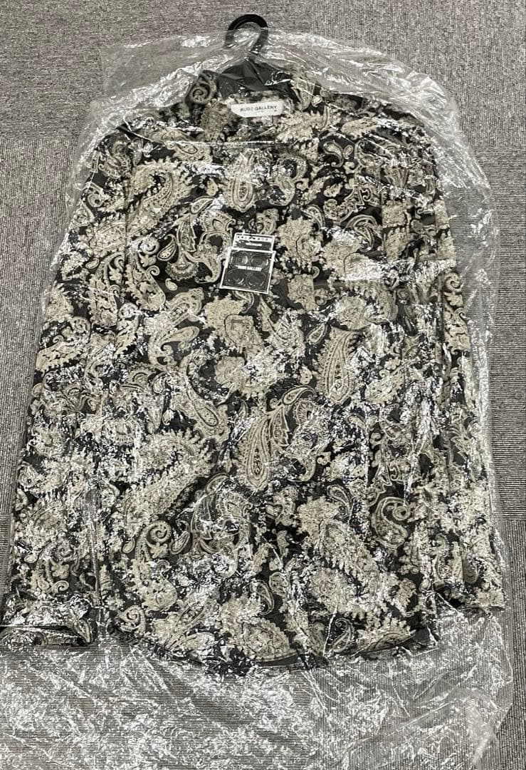 イマイアキノブ氏着 RG VELOUR SHIRT PAISLEY 新品BLA