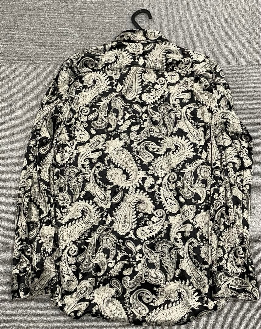 イマイアキノブ氏着 RG VELOUR SHIRT PAISLEY 新品BLA