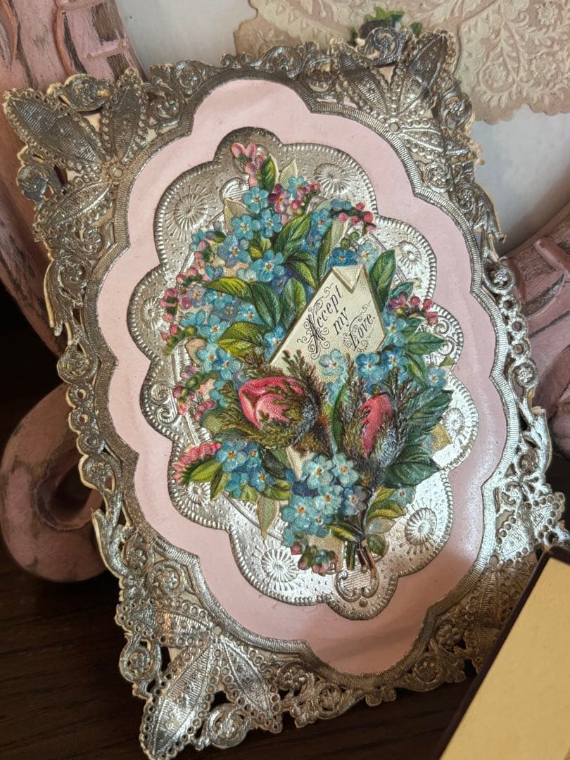 【専用】アンティーク小箱とグリーティングカード