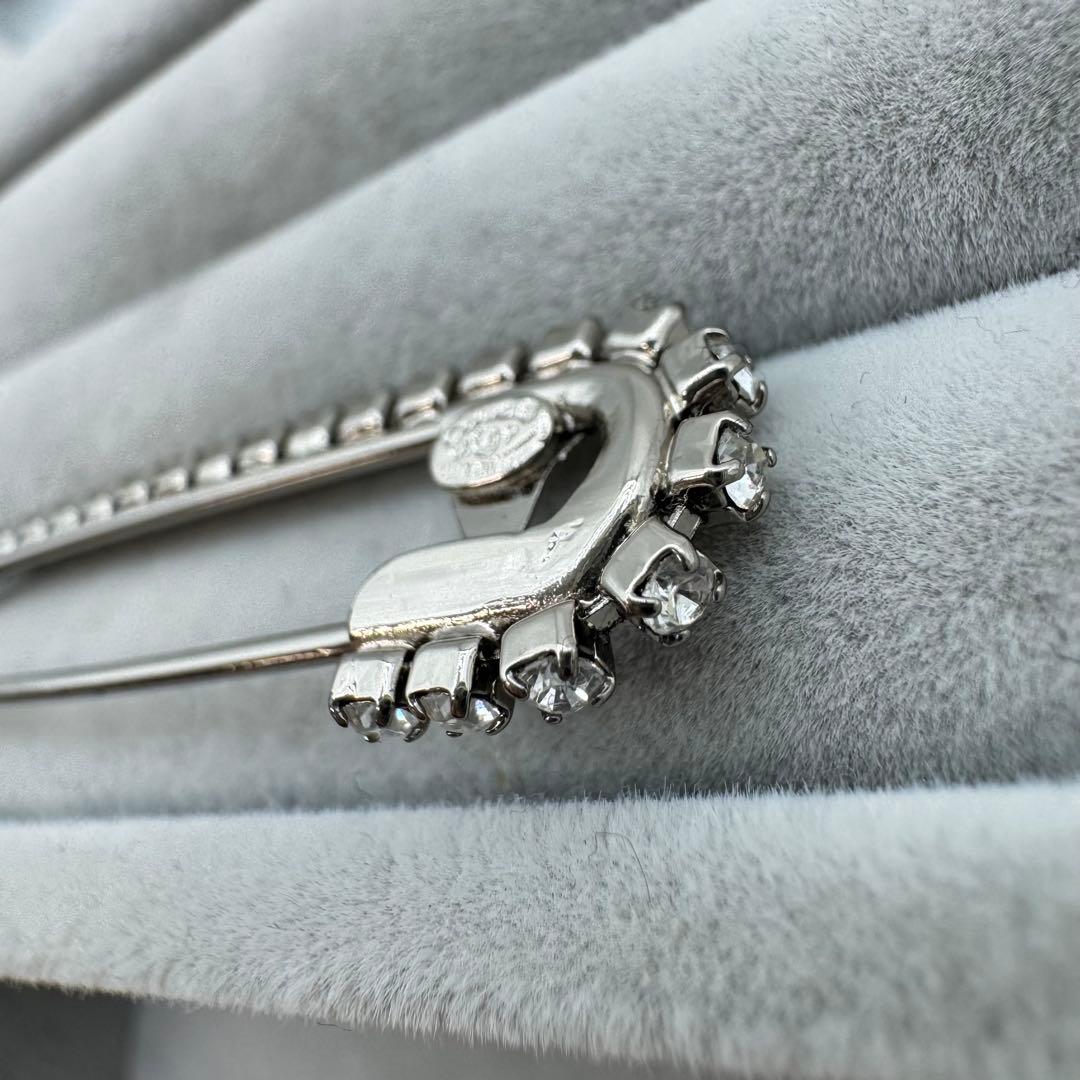 【箱付き】CHANEL ブローチ　安全ピン　ココマーク　ストーン　01P