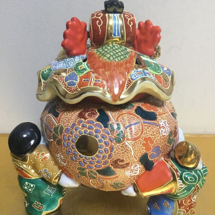九谷焼　香炉　七福神　恵比寿大黒布袋様宝づくし　縁起置物
