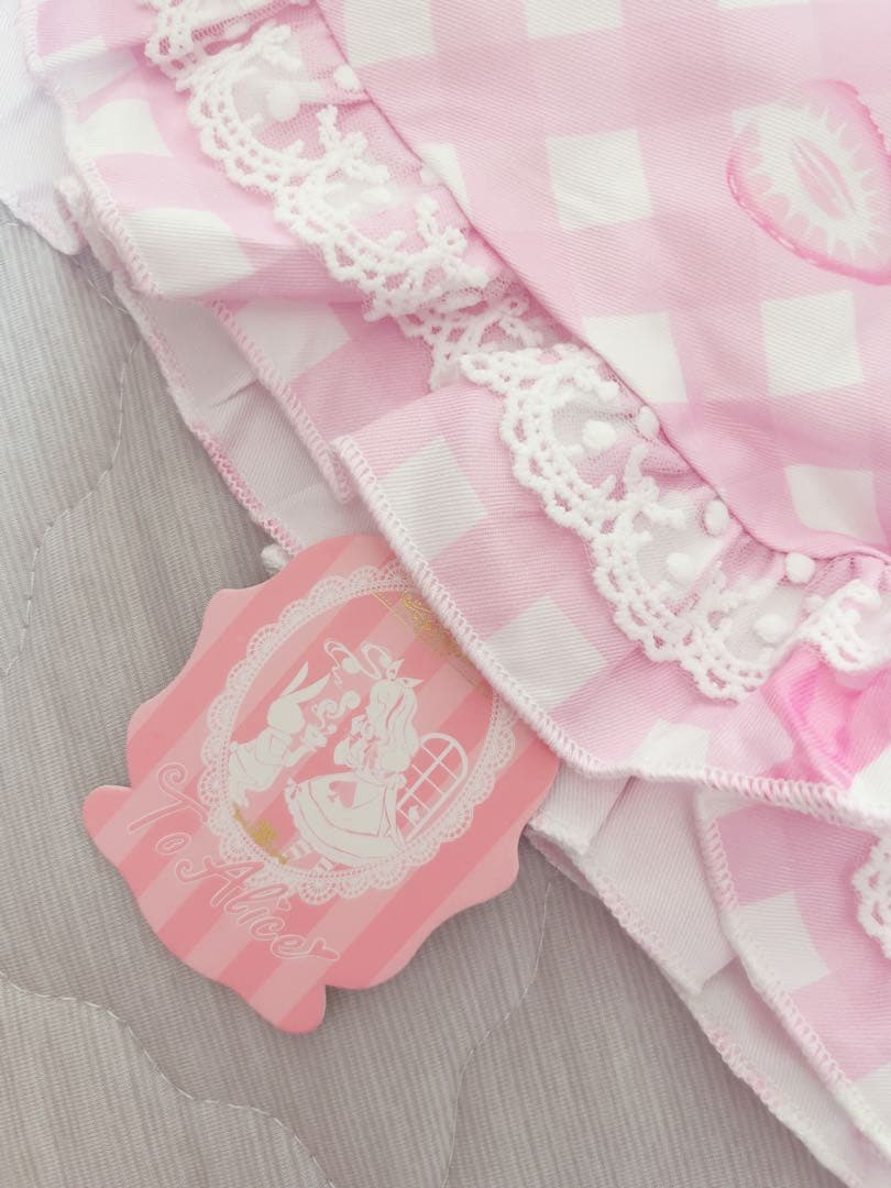 12時間限定価格♡To Alice いちごギンガムチェック浴衣セット ピンク S