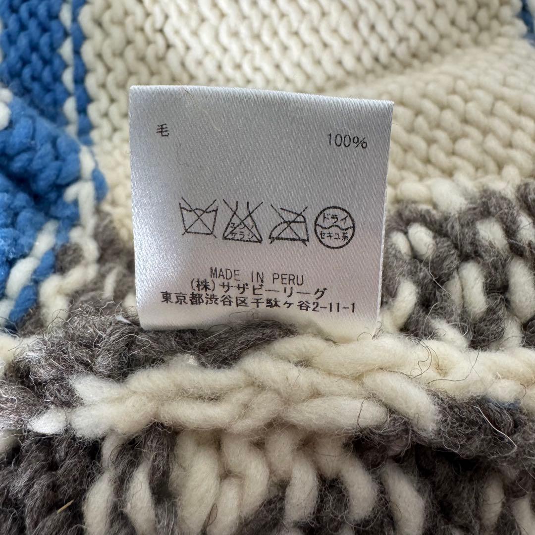 美品 RHC ロンハーマン カウチンニット ブルー ジャケット セーター