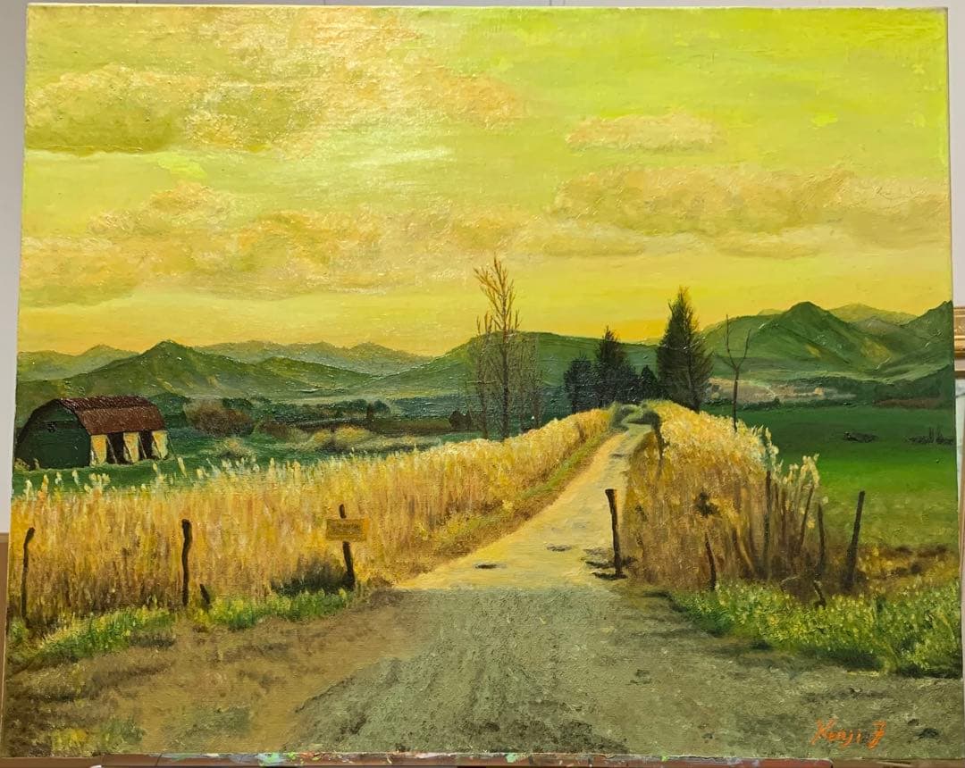 油彩画Ｆ15号 額縁付き