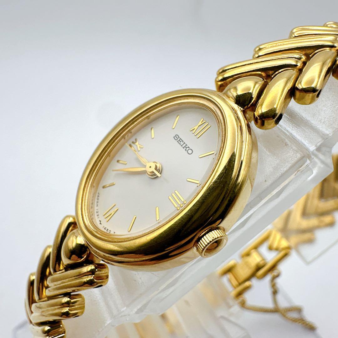 美品 稼動品 SEIKO セイコー クオーツ レディース腕時計 ゴールド