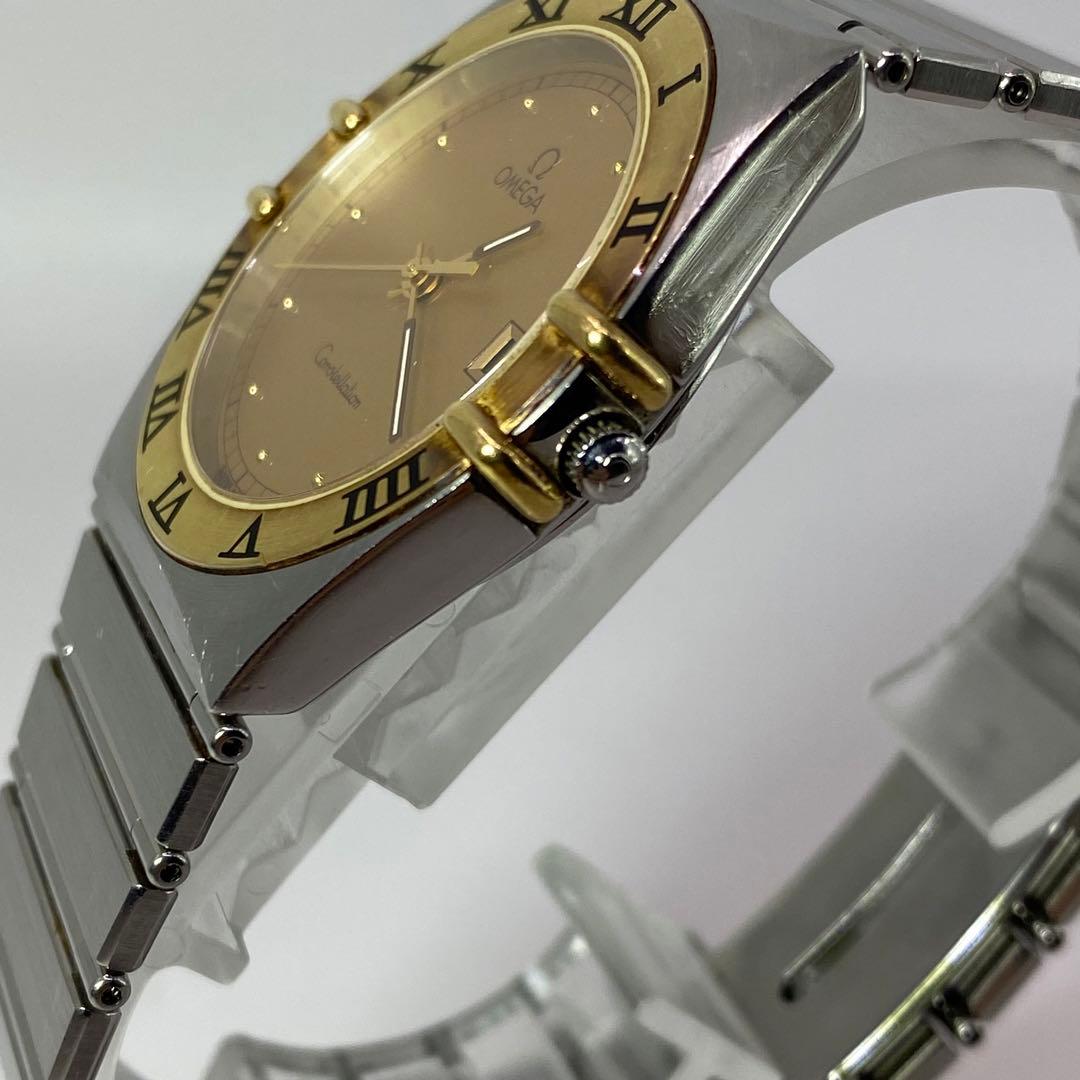 [稼働]OMEGA オメガ　コンステレーション　ゴールドベゼル 腕時計 クォーツ