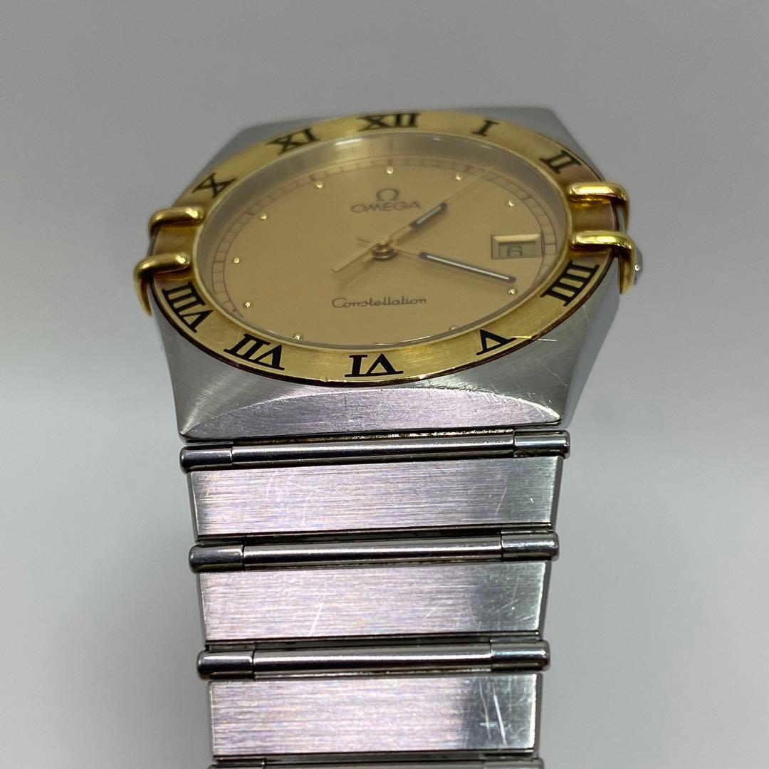 [稼働]OMEGA オメガ　コンステレーション　ゴールドベゼル 腕時計 クォーツ