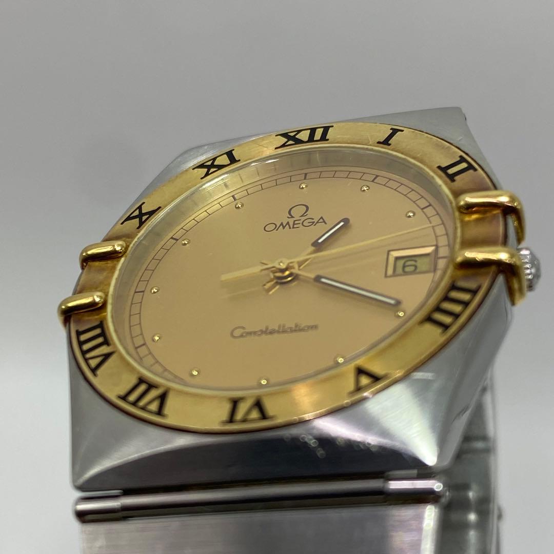 [稼働]OMEGA オメガ　コンステレーション　ゴールドベゼル 腕時計 クォーツ