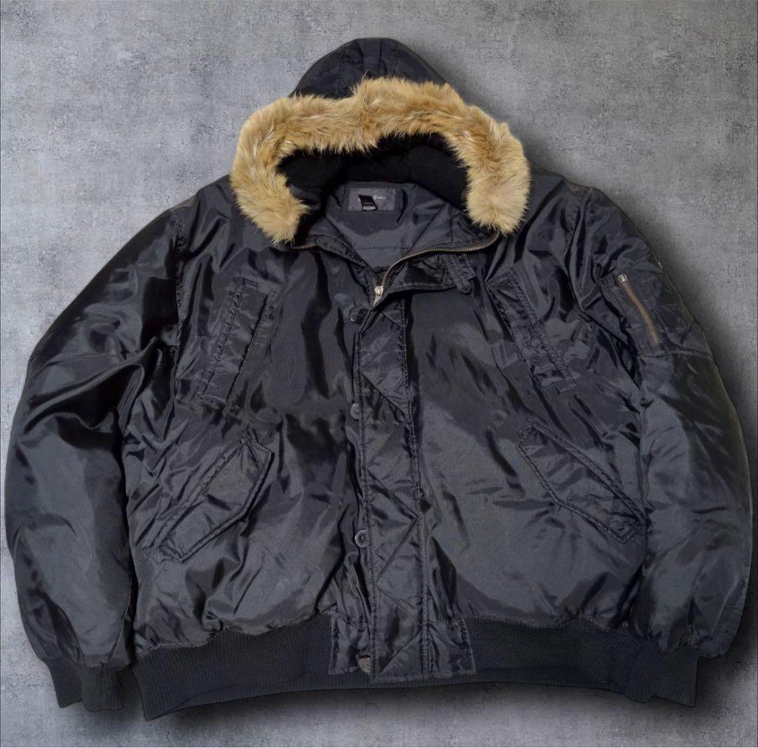 SEAN JOHN リアルファー N-2B フライトジャケット ダウン80%入