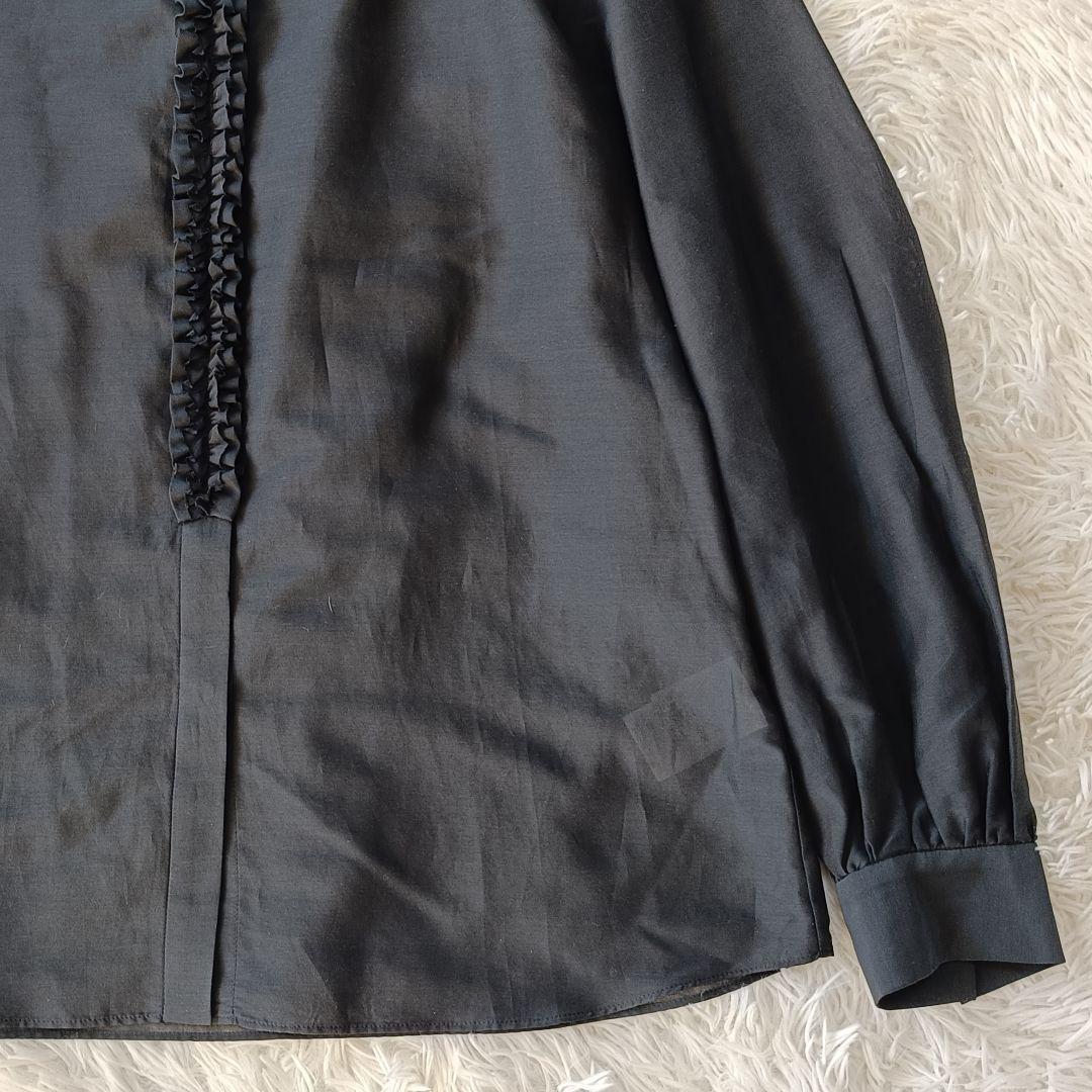 未使用級♪TOMORROWLAND コットンシルクオーガンジー フリルブラウス