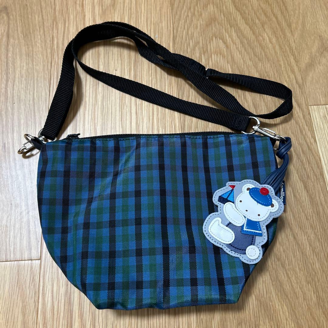 familiar チェック柄 ショルダーバック