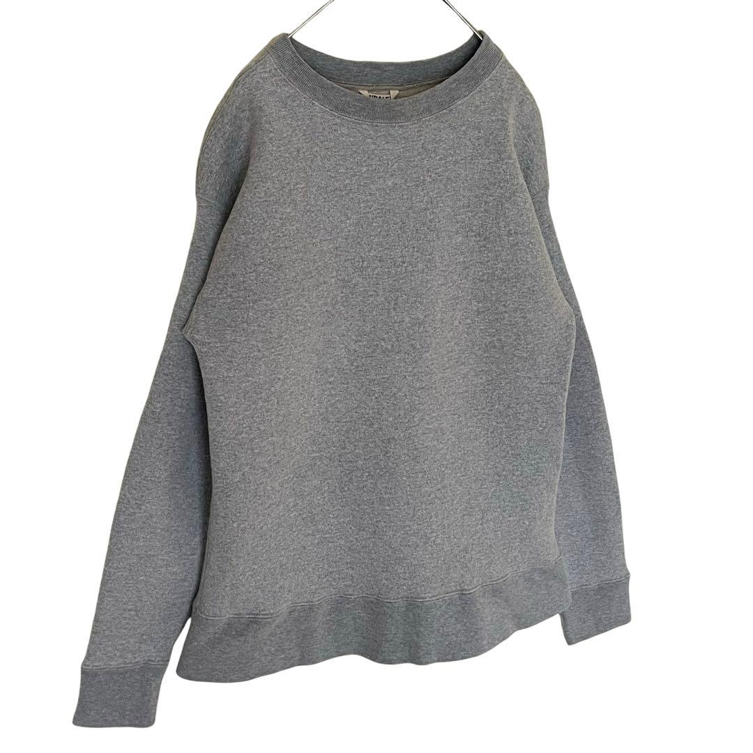 美品 AURALEE 4 BACK WOOL SWEAT BIG P/O グレー